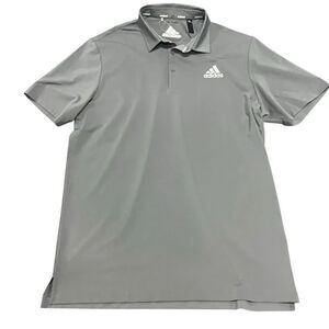 Adidas Golf Polo Mens Large Gray Jon Rahm Script Ultimate 365 Performance